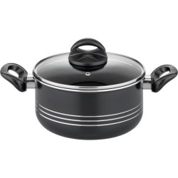 Batterie de cuisine - Induction - GSW - MILANO NERO - 15 pieces - Alum