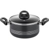 Batterie de cuisine - Induction - GSW - MILANO NERO - 15 pieces - Alum
