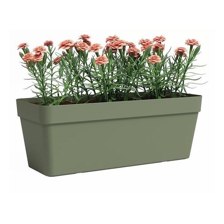 ARTEVASI Jardiniere - Plastique - Vert Cendre - Rectangulaire - L49,9 x P20 x H18,1cm ARTEVASI Jardiniere - Plastique - Vert Cendre - Rectangulaire - L49,9 x P20 x H18,1cm