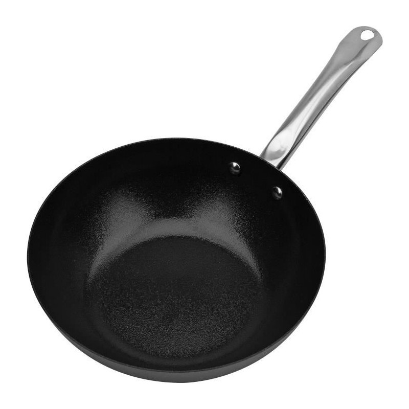 Wok acier carbone - GSW - AVANTI - 28 cm - Induction Wok acier carbone - GSW - AVANTI - 28 cm - Induction
