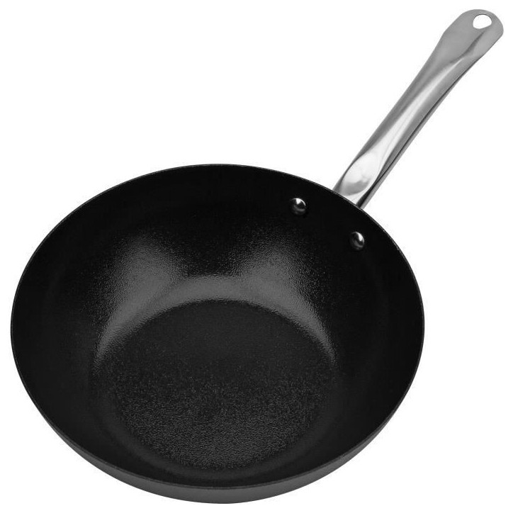 Wok acier carbone - GSW - AVANTI - 28 cm - Induction