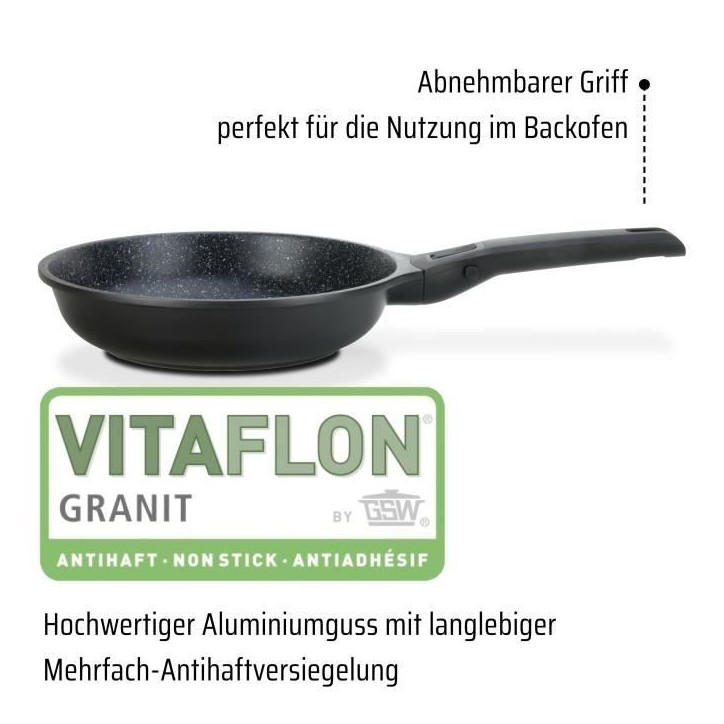 Wok fonte d'aluminium - GSW - EASY CLICK - 28 cm - Induction Wok fonte d'aluminium - GSW - EASY CLICK - 28 cm - Induction