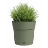 ARTEVASI Pot de fleur CAPRI - Large - Réserve d'eau - Vert Cendre -