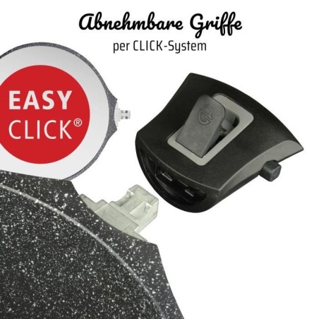 Marmite fonte d'aluminium - GSW - EASY CLICK - 20 cm - Induction - Noir