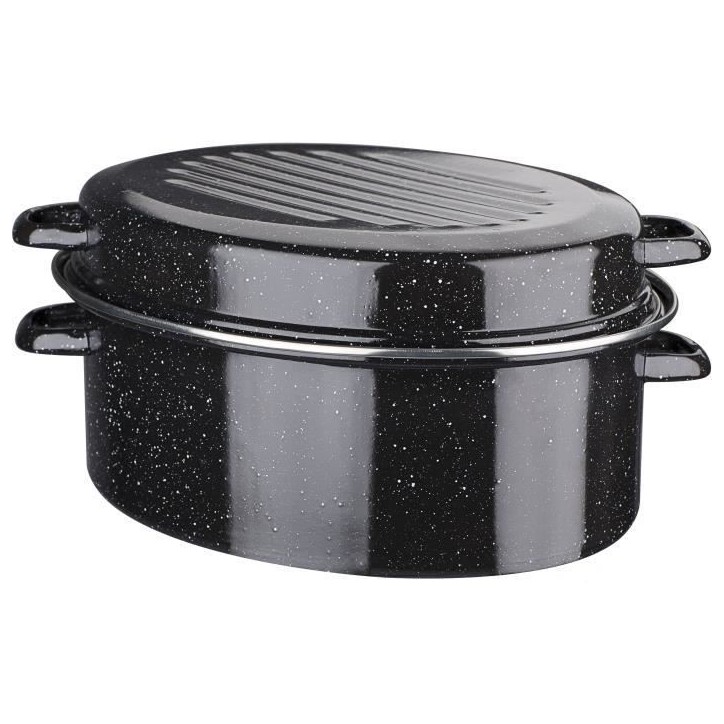 Cocotte acier émaillé - GSW - Daubiere Email - 32 cm - Ovale - Induction Cocotte acier émaillé - GSW - Daubiere Email - 32 cm - Ovale - Induction