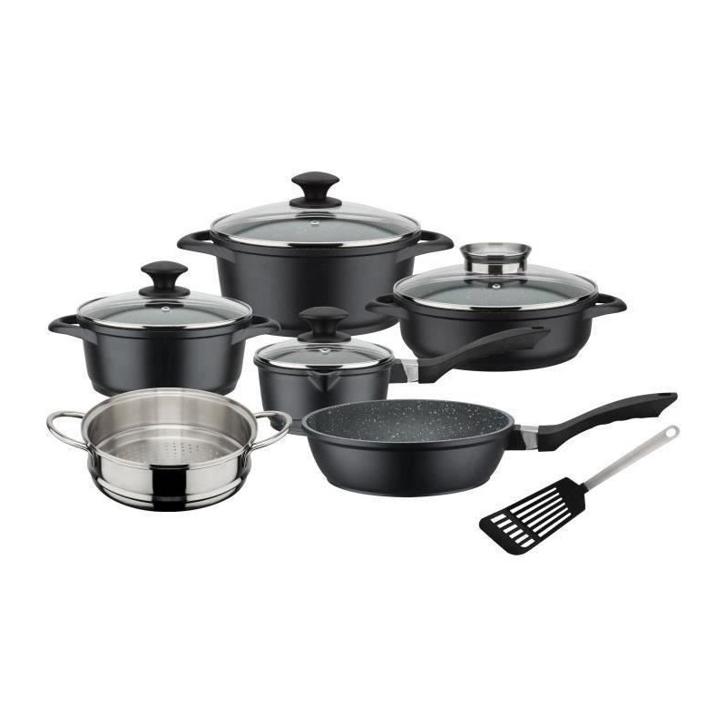 Batterie de cuisine 10 pcs - GSW - GOURMET GRANIT - Fonte d'aluminium Batterie de cuisine 10 pcs - GSW - GOURMET GRANIT - Fonte d'aluminium