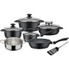 Batterie de cuisine 10 pcs - GSW - GOURMET GRANIT - Fonte d'aluminium