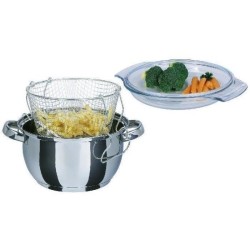 Friteuse - GSW - 488204 - Induction - 22 cm - Couvercle en verre - Aci