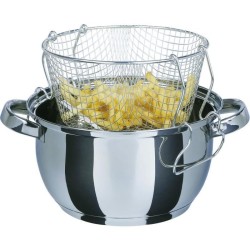 Friteuse - GSW - 488204 - Induction - 22 cm - Couvercle en verre - Aci