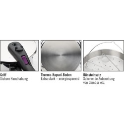 Autocuiseur - GSW - Rapide - 22 cm - 6 L - Induction - Acier inoxydabl