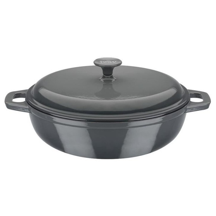 Cocotte fonte massive - GSW - GREY SHADOW - 30 cm - Ronde - Induction - Gris Cocotte fonte massive - GSW - GREY SHADOW - 30 cm - Ronde - Induction - Gris