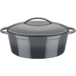 Cocotte fonte massive - GSW - GREY SHADOW - 33 x 25 cm - Ovale - Induc