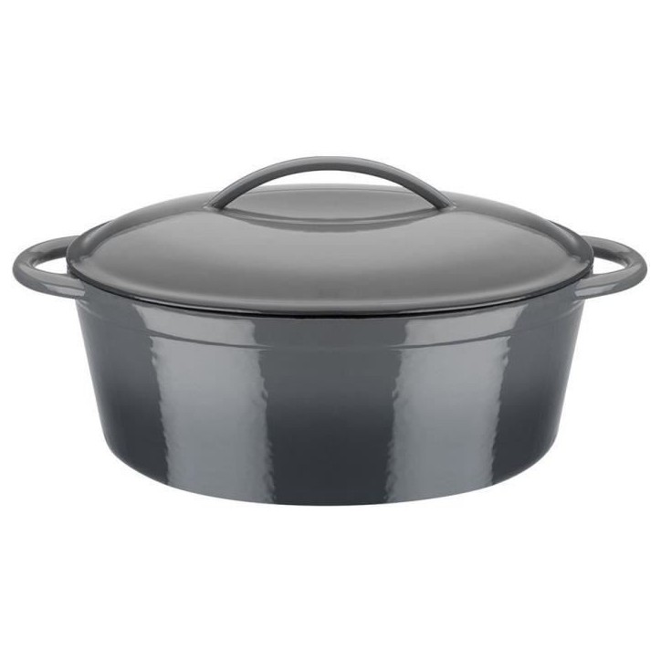 Cocotte fonte massive - GSW - GREY SHADOW - 33 x 25 cm - Ovale - Induction - Gris Cocotte fonte massive - GSW - GREY SHADOW - 33 x 25 cm - Ovale - Induction - Gris