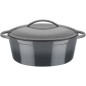 Cocotte fonte massive - GSW - GREY SHADOW - 33 x 25 cm - Ovale - Induction - Gris
