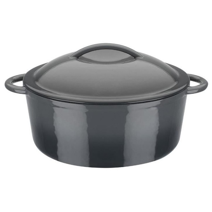 Marmite fonte massive - GSW - GREY SHADOW - 24 cm - Ronde - Induction - Gris Marmite fonte massive - GSW - GREY SHADOW - 24 cm - Ronde - Induction - Gris