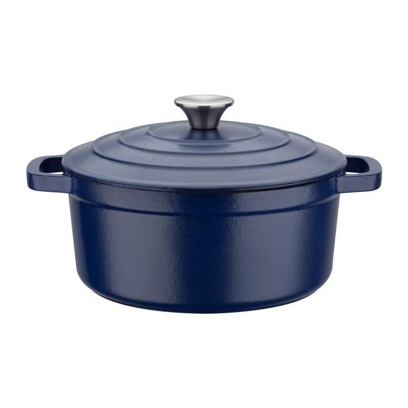 Marmite fonte massive - GSW - BLUE MAGIC - 24 cm - Ronde - Induction - Marmite fonte massive - GSW - BLUE MAGIC - 24 cm - Ronde - Induction -