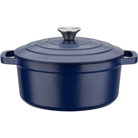 Marmite fonte massive - GSW - BLUE MAGIC - 24 cm - Ronde - Induction -