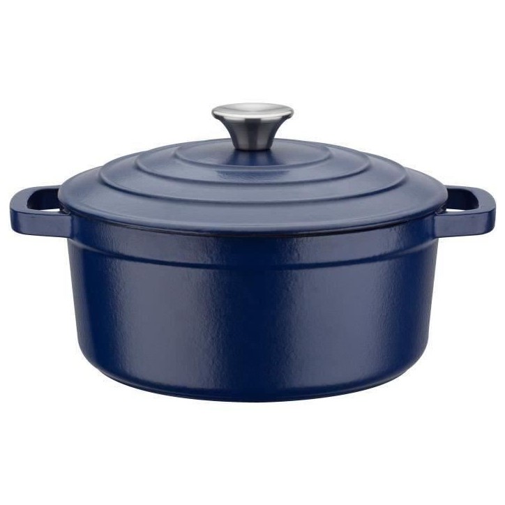 Marmite fonte massive - GSW - BLUE MAGIC - 24 cm - Ronde - Induction - Bleu Marmite fonte massive - GSW - BLUE MAGIC - 24 cm - Ronde - Induction - Bleu