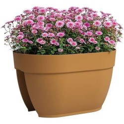 ARTEVASI Jardiniere balcon CAPRI CAMPANA - 40 ma - Jaune miel - 39 x 2