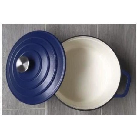 Marmite fonte massive - GSW - BLUE MAGIC - 20 cm - Ronde - Induction - Bleu