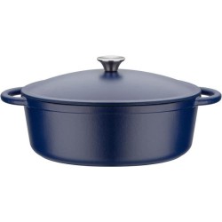 Cocotte fonte massive - GSW - BLUE MAGIC - 33 x 25 cm - Ovale - Induct
