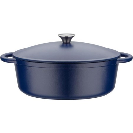 Cocotte fonte massive - GSW - BLUE MAGIC - 33 x 25 cm - Ovale - Induct