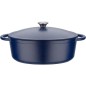 Cocotte fonte massive - GSW - BLUE MAGIC - 33 x 25 cm - Ovale - Induction - Bleu