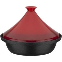 Tajine fonte massive - GSW - 30 x 22 cm - Couvercle céramique - Induc