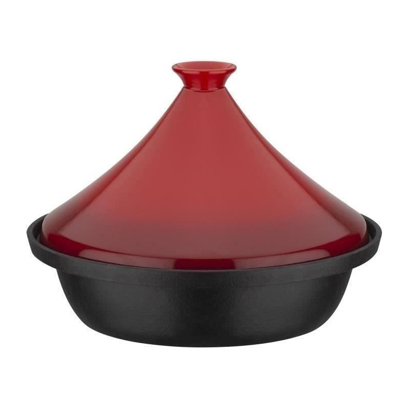 Tajine fonte massive - GSW - 30 x 22 cm - Couvercle céramique - Induc Tajine fonte massive - GSW - 30 x 22 cm - Couvercle céramique - Induc