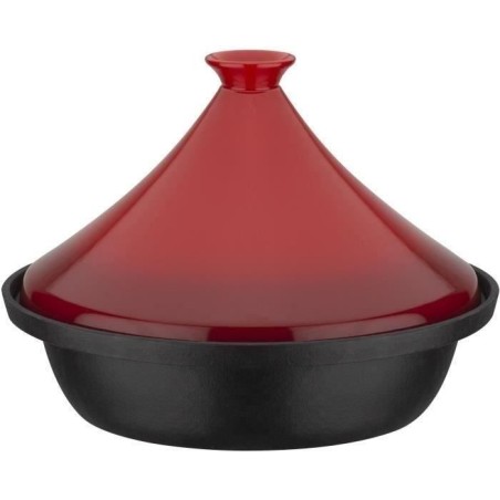 Tajine fonte massive - GSW - 30 x 22 cm - Couvercle céramique - Induc