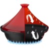 Tajine fonte massive - GSW - 30 x 22 cm - Couvercle céramique - Induc