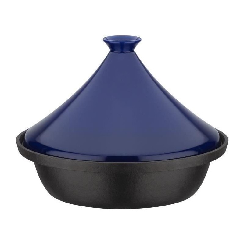 Tajine fonte massive - GSW - 30 x 22 cm - Couvercle céramique - Induc Tajine fonte massive - GSW - 30 x 22 cm - Couvercle céramique - Induc