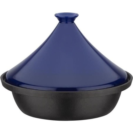 Tajine fonte massive - GSW - 30 x 22 cm - Couvercle céramique - Induc