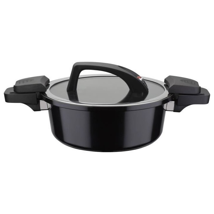 Cuiseur basse pression - GSW - 24 cm - 4 L - Aluminium forgé - Induction - Noir Cuiseur basse pression - GSW - 24 cm - 4 L - Aluminium forgé - Induction - Noir