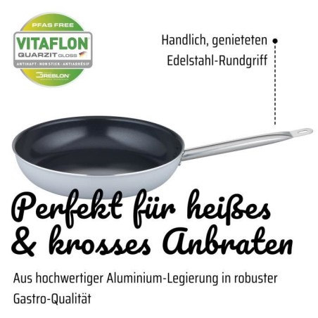 Poele professionnelle - GSW - PRO BASIC - 32 cm - Induction - Aluminium épais forgé - Qualité gastronomie