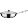 Wok professionnel - GSW - 32 cm - Induction - Acier inoxydable massif