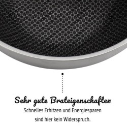 Wok professionnel - GSW - 32 cm - Induction - Acier inoxydable massif