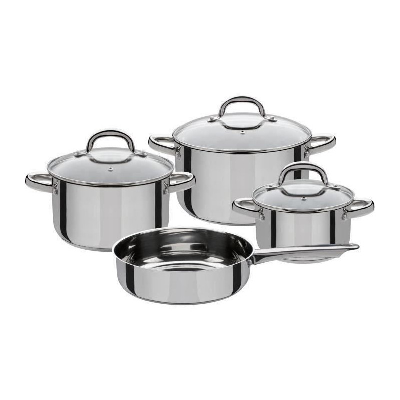 Batterie de cuisine 4 pcs - GSW - MONTREAL - 3 marmites et 1 poele - I Batterie de cuisine 4 pcs - GSW - MONTREAL - 3 marmites et 1 poele - I