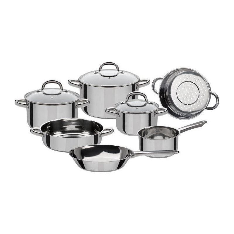 Batterie de cuisine 10 pcs - GSW - MONTREAL - compatible Induction - A Batterie de cuisine 10 pcs - GSW - MONTREAL - compatible Induction - A