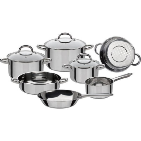 Batterie de cuisine 10 pcs - GSW - MONTREAL - compatible Induction - A