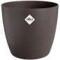 ELHO Lot de 3 pots de fleur rond The Coffee Collection - Ø14xH12,6cm, Ø16xH14,7cm, Ø18xH16,8 cm - 7 L - Marron