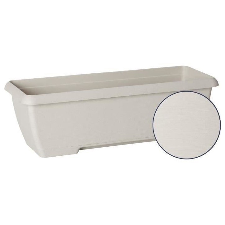 Jardiniere - GARDEN ID Teramo - Blanc 60 cm - Solidité - Réserve d'eau intégrée - Recyclé & 100% recyclable - Volume pour p Jardiniere - GARDEN ID Teramo - Blanc 60 cm - Solidité - Réserve d'eau intégrée - Recyclé & 100% recyclable - Volume pour p