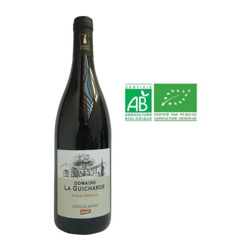 Domaine la Guicharde Cuvée Les Robinsons 2019 Côtes-du-Rhône - Vin Domaine la Guicharde Cuvée Les Robinsons 2019 Côtes-du-Rhône - Vin