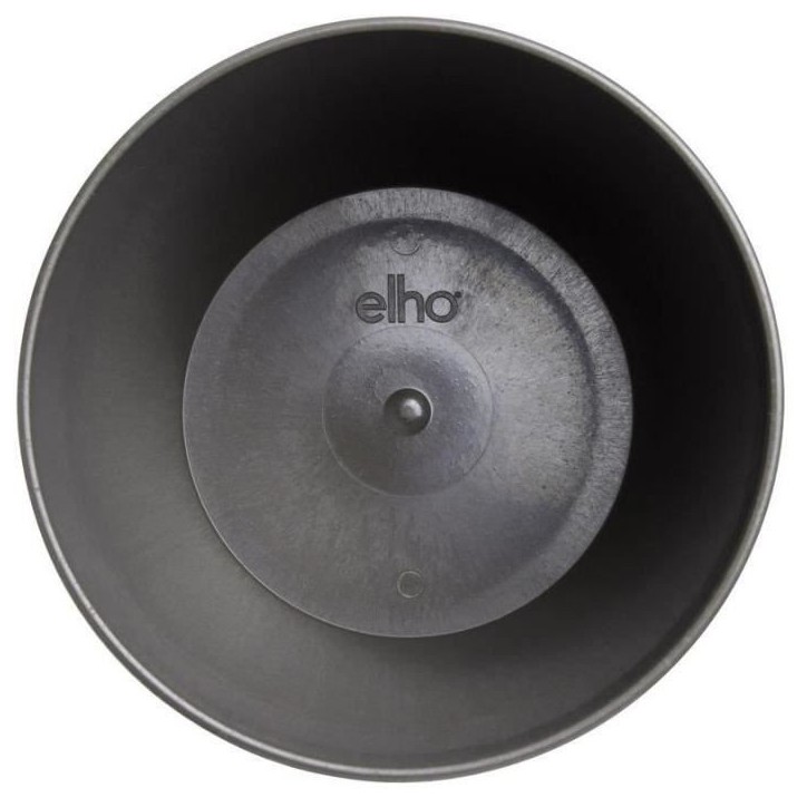 ELHO Lot de 3 pots de fleur rond The Coffee Collection - Ø14xH12,6cm, Ø16xH14,7cm, Ø18xH16,8 cm - 7 L - Marron
