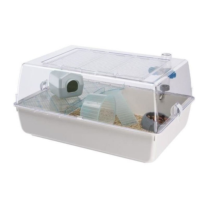 Cage pour hamster 55* 39* 27 cm - Mini Duna Blanche - FERPLAST Cage pour hamster 55* 39* 27 cm - Mini Duna Blanche - FERPLAST