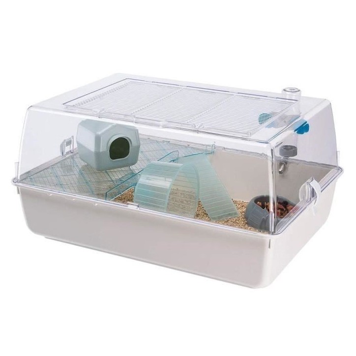Cage pour hamster 55* 39* 27 cm - Mini Duna Blanche - FERPLAST Cage pour hamster 55* 39* 27 cm - Mini Duna Blanche - FERPLAST