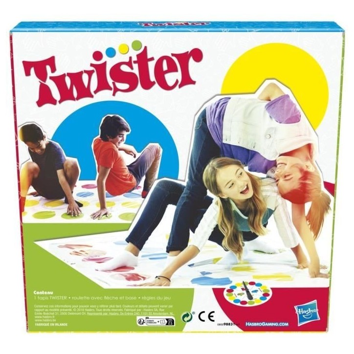 Twister Jeu d'ambiance pour enfants, Jeu d'équilibre fun , A partir de 6 ans, Hasbro Gaming Twister Jeu d'ambiance pour enfants, Jeu d'équilibre fun , A partir de 6 ans, Hasbro Gaming