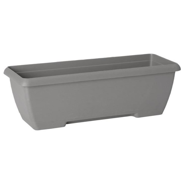 Jardiniere - GARDEN ID Teramo - Noir 60 cm - Solidité - Réserve d'eau intégrée - Recyclé & 100% recyclable - Volume pour pl