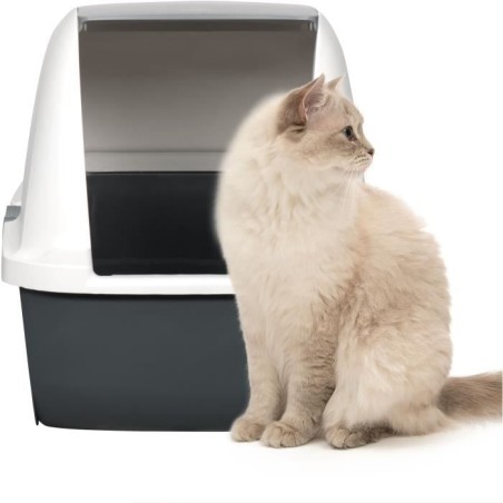 Maison de toilette Bac a litiere pour chat - CATIT - Airsift Regular - Systeme de filtration intégré - L. 57 x l. 39 x H. 46,5