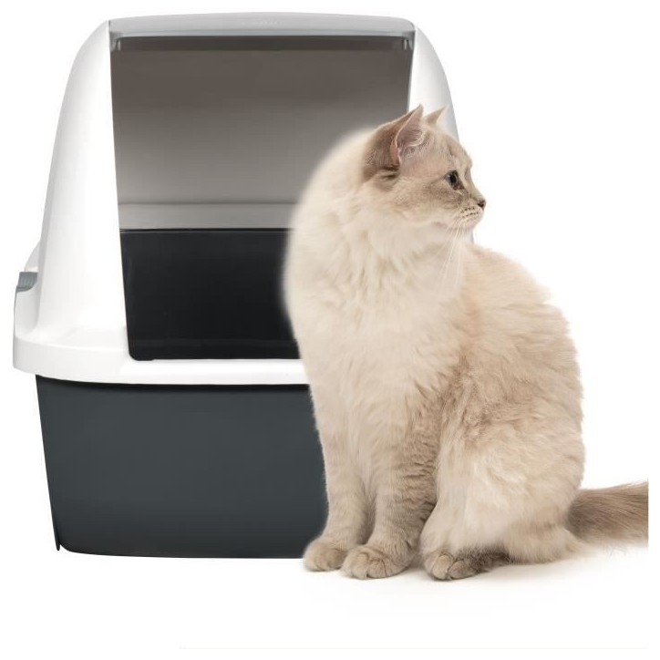 Maison de toilette Bac a litiere pour chat - CATIT - Airsift Regular - Systeme de filtration intégré - L. 57 x l. 39 x H. 46,5